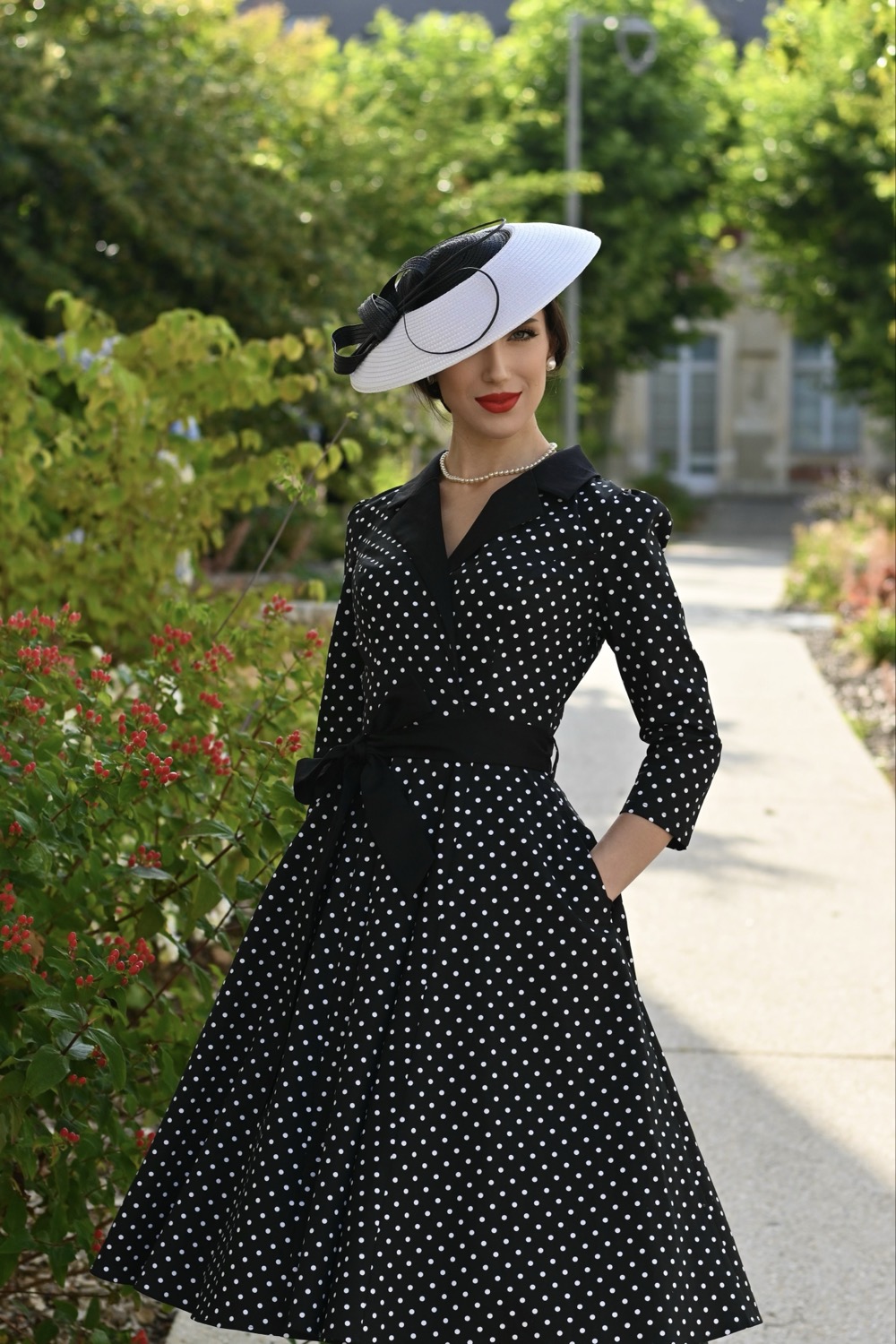 Cora Polka Dot Swing Dress